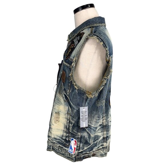 Cleveland Cavaliers UNK NBA Heritage America Denim Vest XL - Picture 3 of 16
